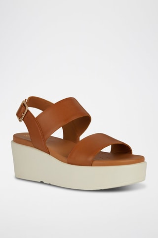 Sandales compensées en cuir Xan2.2S  - Marron