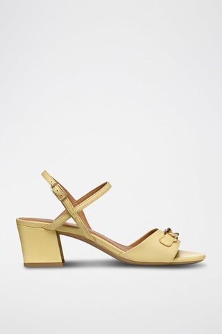 Sandales à talons en cuir New Eraklia 50  - Jaune