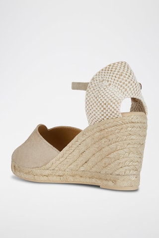 Sandales compensées en nubuck Gelsa - Taupe