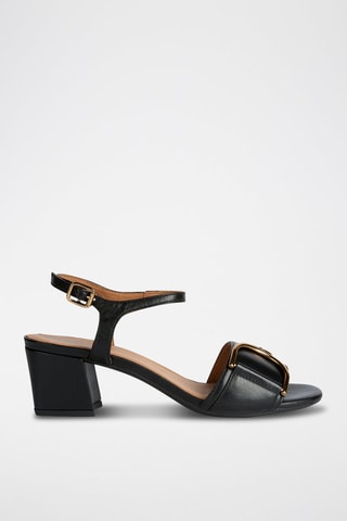 Sandales à talons en cuir New Eraklia 50  - Noir