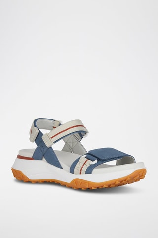 Sandales à talons en cuir nubuck Sorapis + Grip  - Bleu