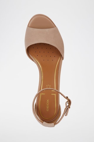 Sandales à talons plateformes en nubuck Walk Pleasure 85S - Beige