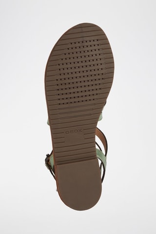 Sandales en cuir Sozy - Vert métallisé