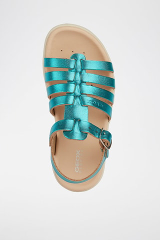 Sandales en cuir  Soleima - Turquoise