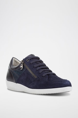 Baskets en cuir Myria - Bleu marine