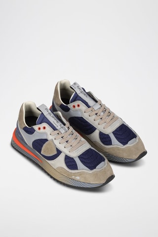 Baskets en cuir - Bleu