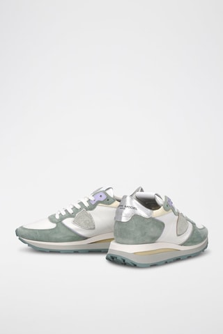 Baskets en cuir - Vert d'eau