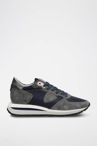 Baskets en cuir - Bleu marine