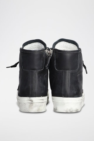 Baskets montantes en cuir - Noir