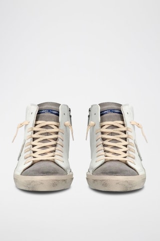 Baskets montantes en cuir - Blanc