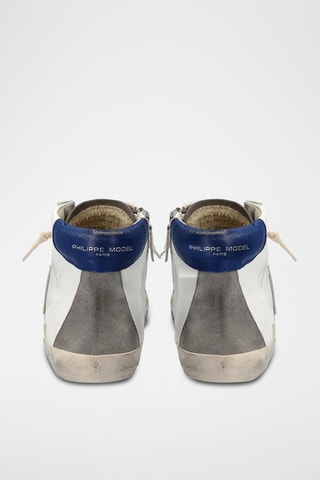 Baskets montantes en cuir - Blanc