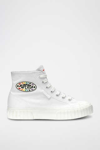 Baskets montantes 2696-STRIPE MULTICOLOR LO - Blanc