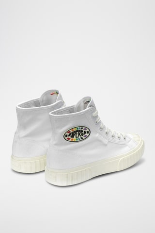 Baskets montantes 2696-STRIPE MULTICOLOR LO - Blanc