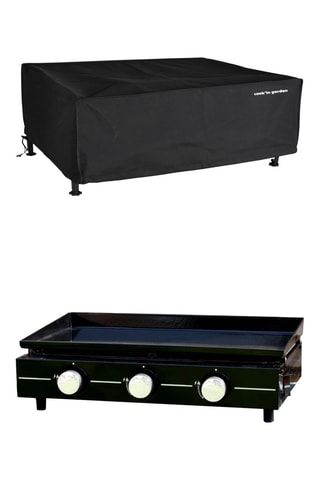 Pack plancha au gaz, 3 brûleurs et housse de protection