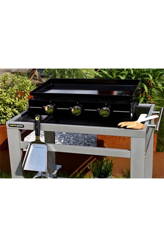 Pack plancha au gaz, 3 brûleurs et housse de protection