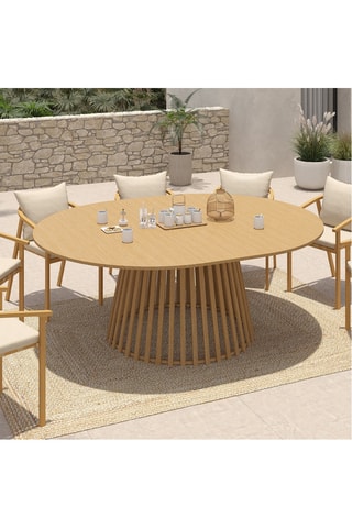 Tavolo da giardino rotondo estensibile Hortensia - 160/200 x 160 x 75 cm