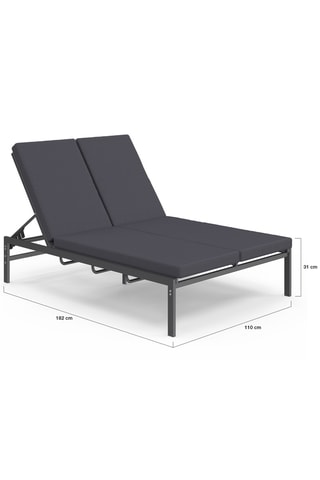 Chaise longue doppia - 182 x 110 x 31 cm