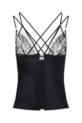 Top de pijama de seda Txture - Negro - Chantelle X