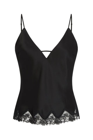 Top de pijama de seda Cabaret - Negro - Chantelle