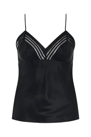 Top de pijama de seda Nightshad - Negro - Chantelle