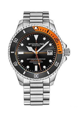 Orologio al quarzo in acciaio Depthmaster Heritage - Argentato e nero