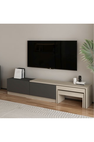 Meuble TV 2 abattants Nest - 180 x 30 x 36 cm
