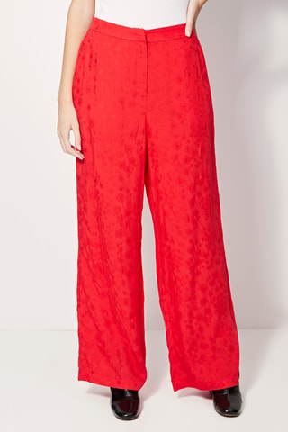 Broek Hoge Taille Wide Legs Pimpante - Rood