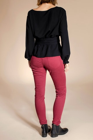 Broek Slim Fit Pommette Donkerroze