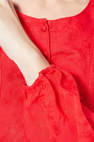 Rechte Jurk Riotte Rood
