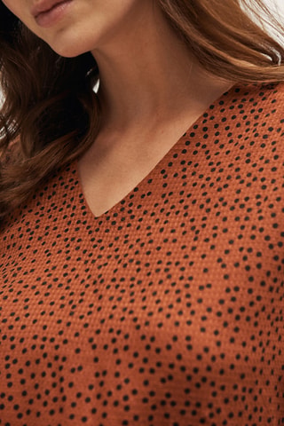 Top met Stippenmotief Rood