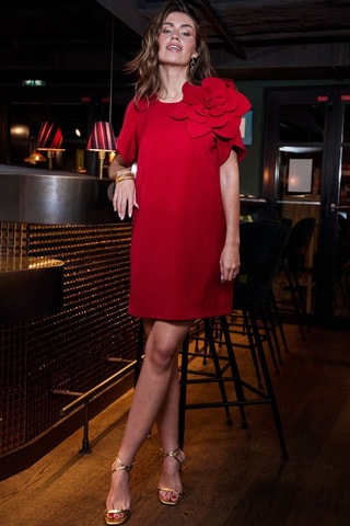 Vestido recto Rebelle - Rojo