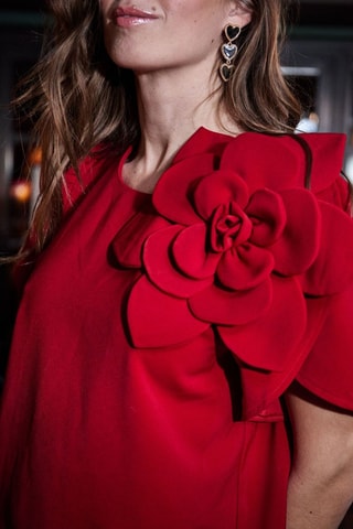 Vestido recto Rebelle - Rojo