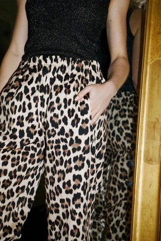 7/8 Broek met Hoge Taille Panthere - Camel
