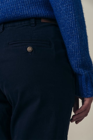 Chino Hoge Taille Prusse - Marineblauw