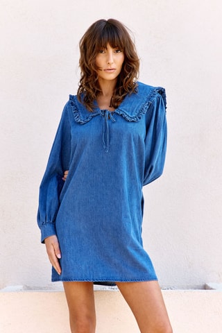 Abito taglio dritto in jeans Ruth - Blu