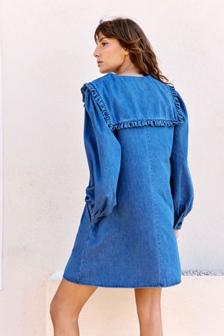 Abito taglio dritto in jeans Ruth - Blu