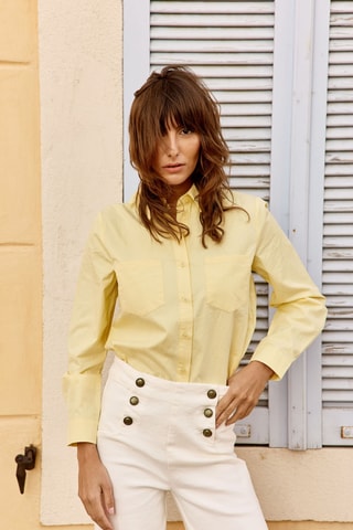 Broek Hoge Taille Prusse - Wit