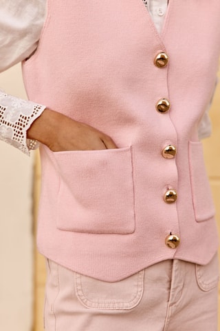 Mouwloos Vest Mélodie - Roze