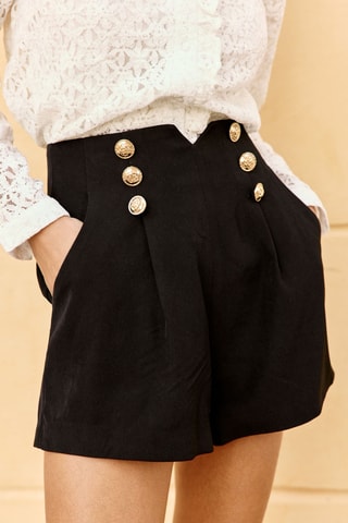 Short Hoge Taille Iris - Zwart