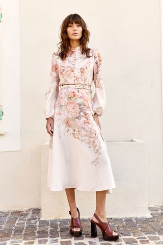 Vestido midi Reve - Beige claro