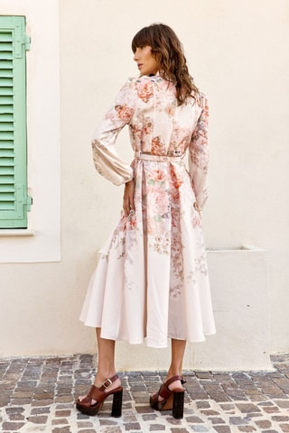Vestido midi Reve - Beige claro