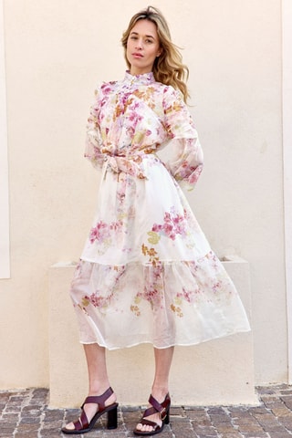 Jurk met Ruches Romance - Roze