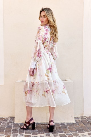 Jurk met Ruches Romance - Roze