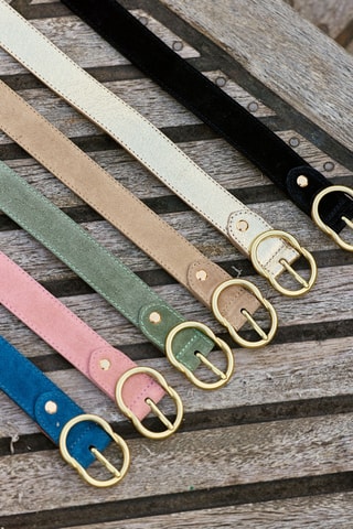 Nubuck Riem Helene - Zwart