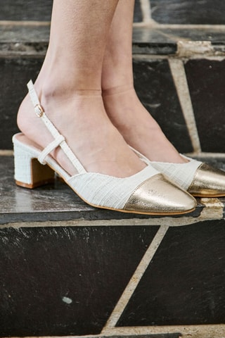 Tweed Pumps Hadrielle - Wit