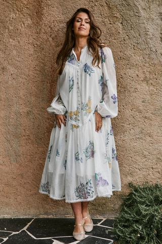 Trapeziumjurk Reponce - Wit
