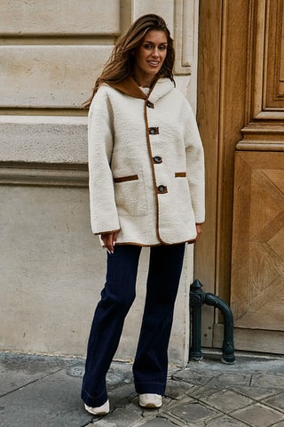 Dubbelzijdig Jasje Capuchon Linoy - Beige
