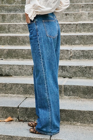 Rechte Jeans Hoge Taille Pedrie - Blauw