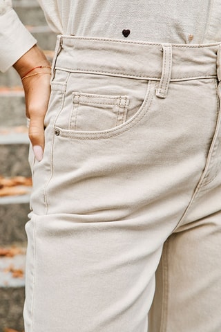 Jeans Hoge Taille Philipe - Beige