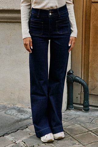 Jeans Hoge Taille Pablo - Marineblauw